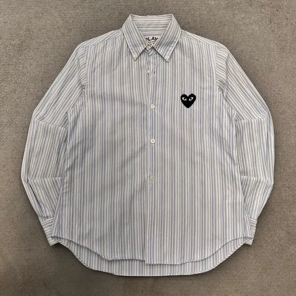 [BUNJANG] Comme des Garçons PLAY Striped Shirt / S 꼼데가르송 플레이 스트라이프 셔츠