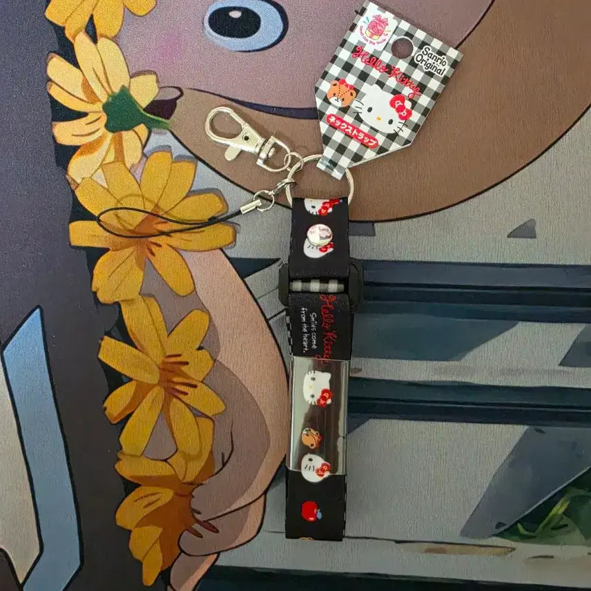 [BUNJANG] Sanrio Hello Kitty Neck Strap Lanyard / (정품)헬로키티 넥스트랩 핸드폰 카메라 학생증 사원증 목걸이줄