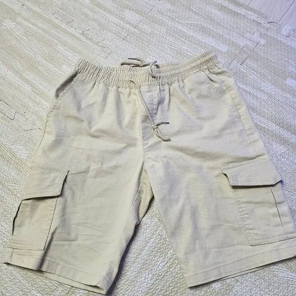 [BUNJANG] Beige Cargo Shorts / 베이지색 카고 반바지