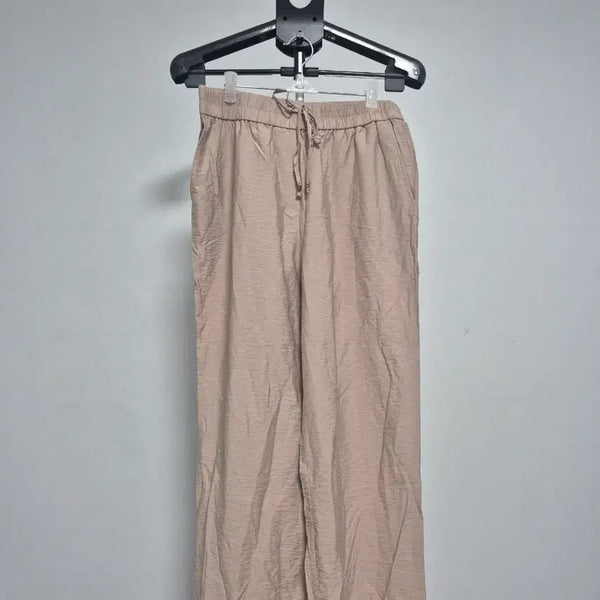 [BUNJANG] Beige Banding Wide Pants / 베이지색 밴딩 와이드 팬츠