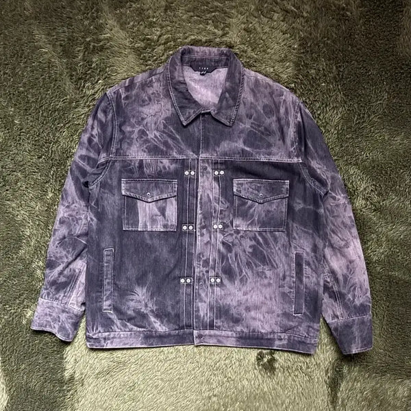 [BUNJANG] IISE 20FW 2nd Denim Trucker Jacket Black Acid / [XL] IISE 이세 20FW 2nd 데님 트러커 자켓 블랙 애시드