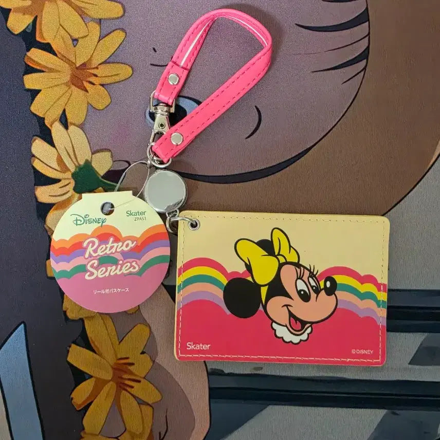 [BUNJANG] Disney Minnie Mouse ID Card Reel Pass Keyring Holder / (정품)디즈니 미니마우스 ID카드 릴패스 키링 키홀더