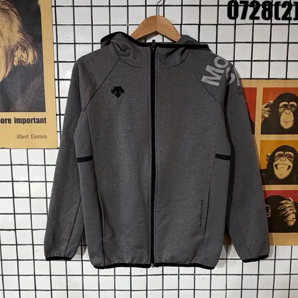 [BUNJANG] Descente Gray Hooded Zip-Up - Size S / 데상트 그레이 후드 집업 S 0728