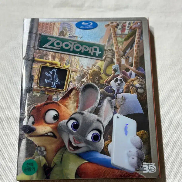 [BUNJANG] Zootopia Limited Edition Steelbook Combo Pack 3D Blu-ray / [3D 블루레이] 주토피아 : 한정판 스틸북 콤보팩 (2disc: 3D+2D) 구성품중 기차티켓 + 미니등신대 없음
