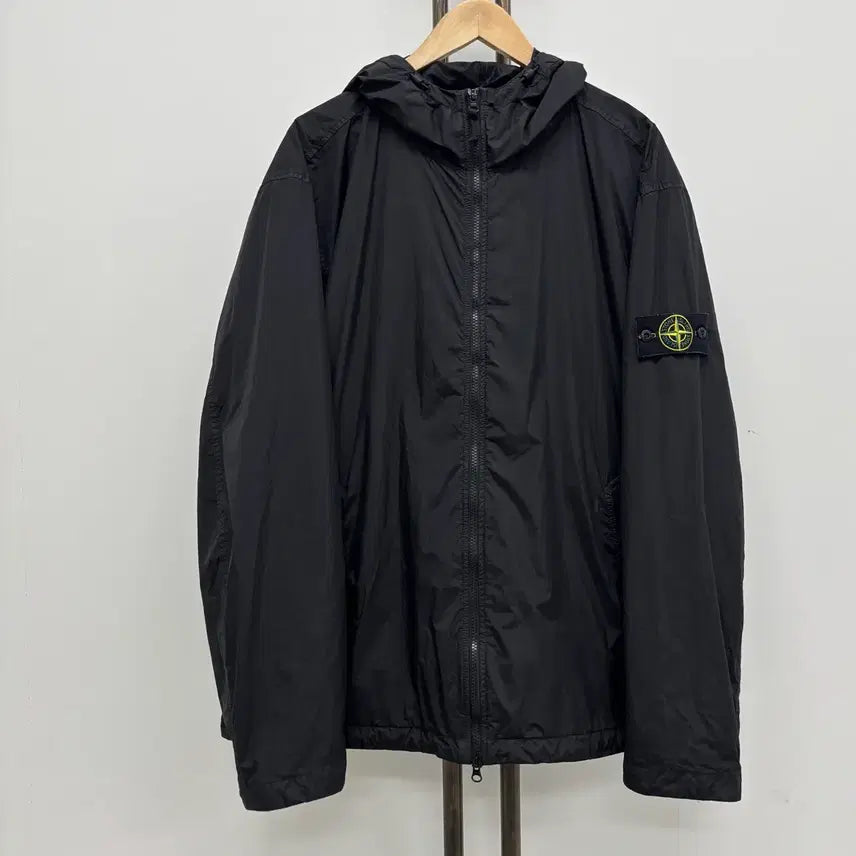 [BUNJANG] Stone Island Crinkle Labs Windbreaker 3XL Black / [3XL]스톤아일랜드 크링클랩스 바람막이