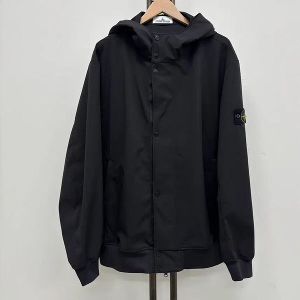 [BUNJANG] Stone Island Light Soft Shell Windbreaker Jacket 3XL Black / [3XL]스톤아일랜드 라이트 소프트쉘 바람막이