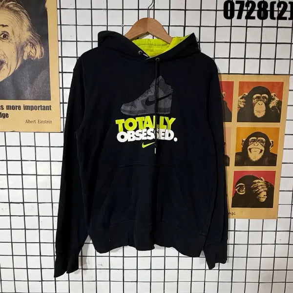[BUNJANG] Nike Black Lime Hoodie L / 나이키 후드티 블랙 라임 L 0728