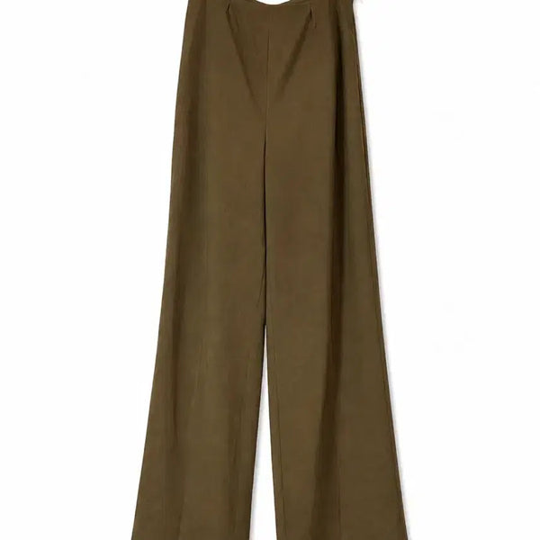 [BUNJANG] RENA LANGE Linen Blend Wide Leg Slacks Camel Brown / RENA LANGE 린넨 블렌드 와이드 팬츠