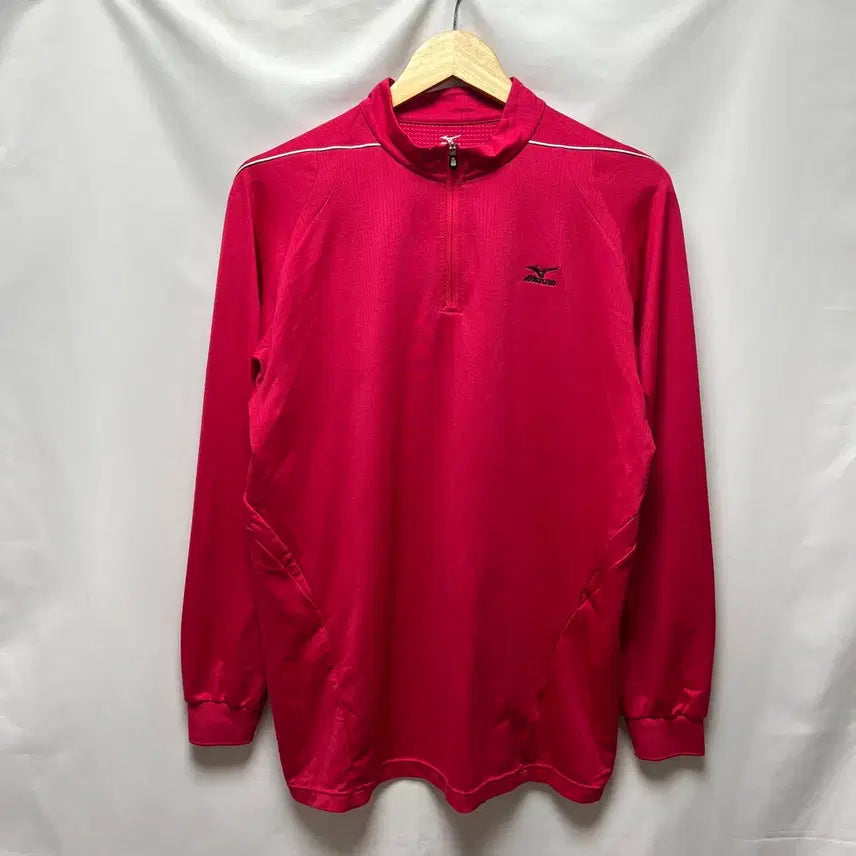 [BUNJANG] Mizuno Women's Pink Half-Zip Training Top - Size L / [정품/L] 미즈노 기능성 트레이닝 핑크 하프집업 반집업 드릴탑