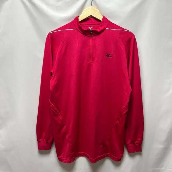 [BUNJANG] Mizuno Women's Pink Half-Zip Training Top - Size L / [정품/L] 미즈노 기능성 트레이닝 핑크 하프집업 반집업 드릴탑
