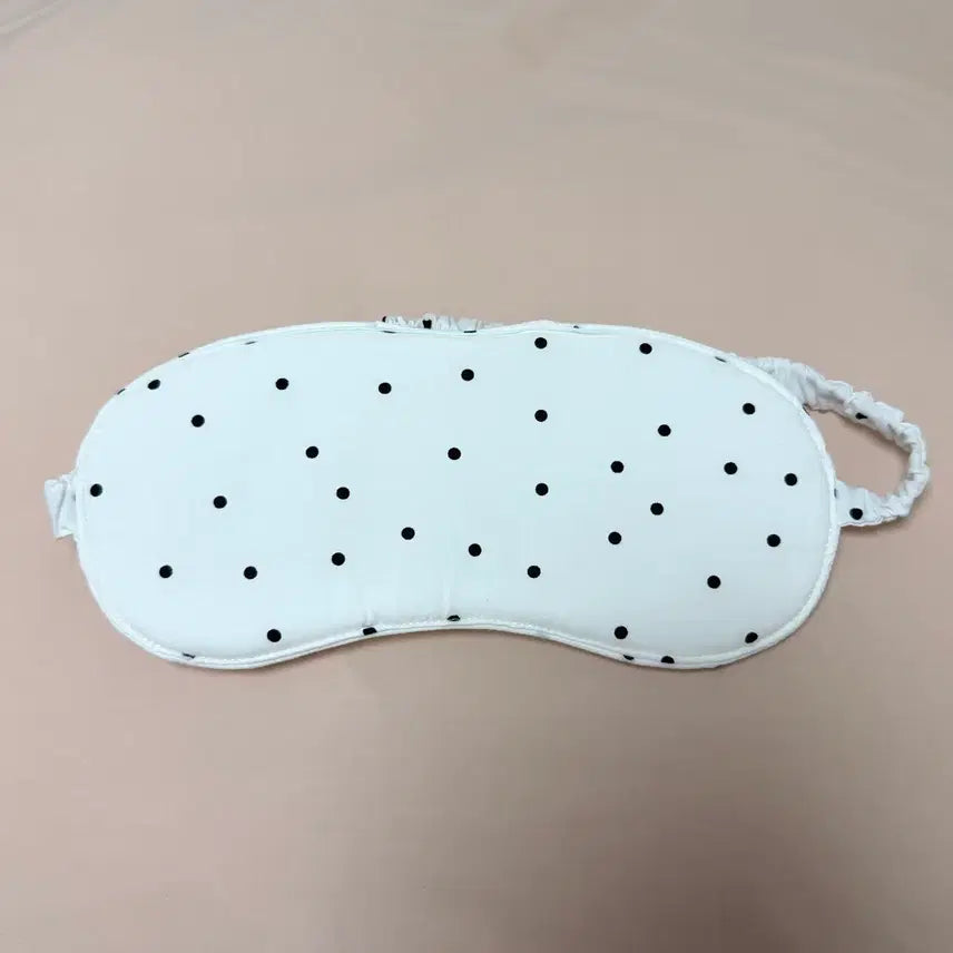 [BUNJANG] Cotton White Dot Sleep Mask / 새상품) 코튼 화이트 도트 수면안대