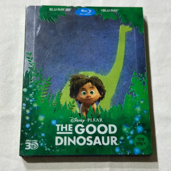 [BUNJANG] The Good Dinosaur 3D Blu-ray Combo Pack Steelbook Limited Edition (2 Disc) / (개봉)[3D 블루레이] 굿 다이노 : 콤보팩 스틸북 한정판 (2disc: 3D+2D) - 한국어 더빙 수록 / 야광 PET 아웃케이스 + 아트엽서(4종)
