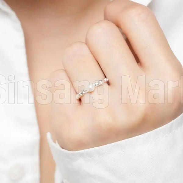 [BUNJANG] COEM Silver 925 Twisted Pearl Open Ring / [빠른발송] 코엠 실버925 트위스트 진주 오픈링