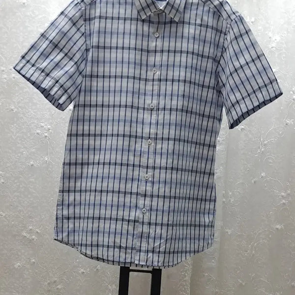 [BUNJANG] Tandy Check Shirt Blue/White/Black Size 100 / 탠디 체크셔츠  100