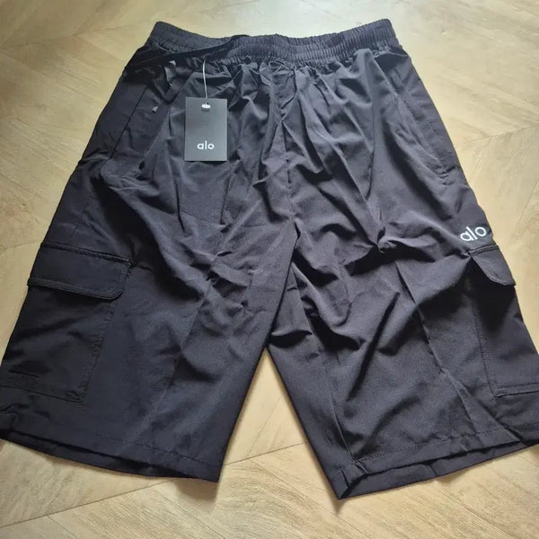 [BUNJANG] ALO Training Gunchaen Shorts Black / 알로 트레이닝 건빵 반바지 블랙