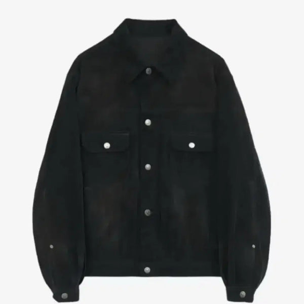 [BUNJANG] Politeru Trucker Multibanded Black Corduroy Jacket First Edition / 폴리테루 트러커 멀티페이디드 블랙 코듀로이 초판 (2)