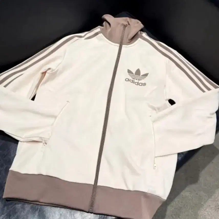 [BUNJANG] Adidas Track Top Jersey Cream Brown / 아디다스 트랙탑 져지 크림브라운