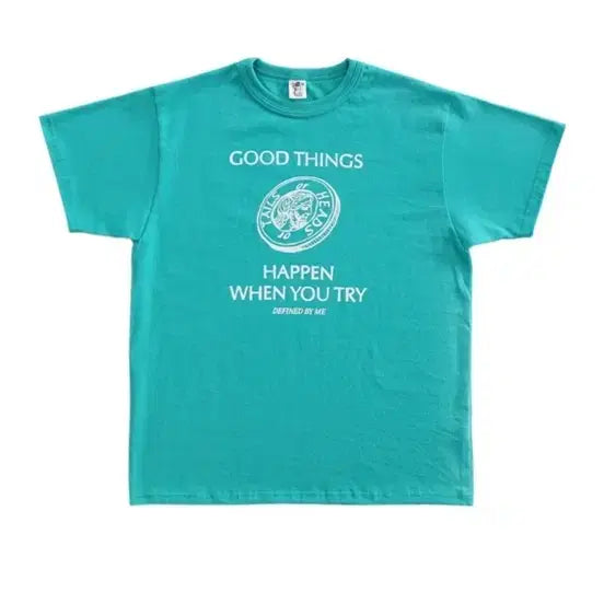 [BUNJANG] GOOD THINGS Turquoise T-Shirt (Size L) / GOOD THINGS T-SHIRTS (TURQUOISE) L사이즈