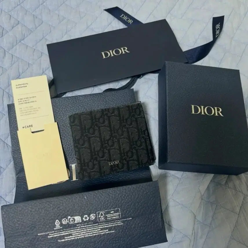 [BUNJANG] Dior Dior Oblique Bifold Wallet Black / (정품) 디올 오블리크 반지갑 블랙