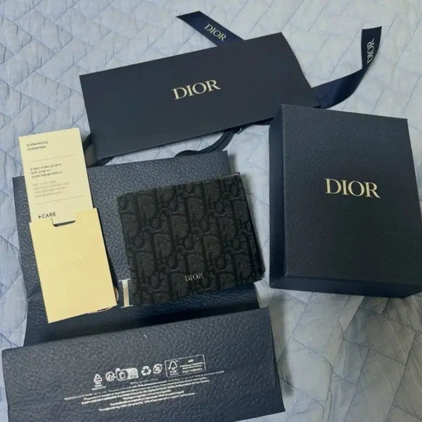 [BUNJANG] Dior Dior Oblique Bifold Wallet Black / (정품) 디올 오블리크 반지갑 블랙