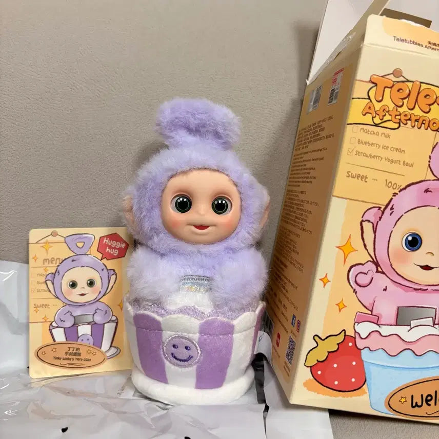[BUNJANG] Pop Mart Teletubbies Afternoon Tea Taro Cake Figure / 정품)팝마트 텔레토비 애프터눈티 타로케이크
