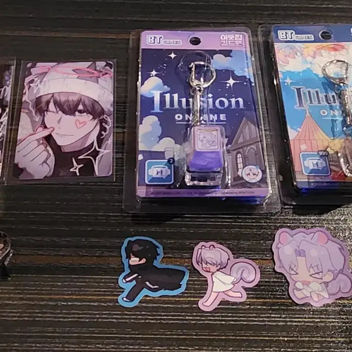 [BUNJANG] My Neighbor Guild Member Keycap Keyring Set + Acrylic Stand / 이웃집 길드원 키캡 키링 세트 + 아크릴 스탠드