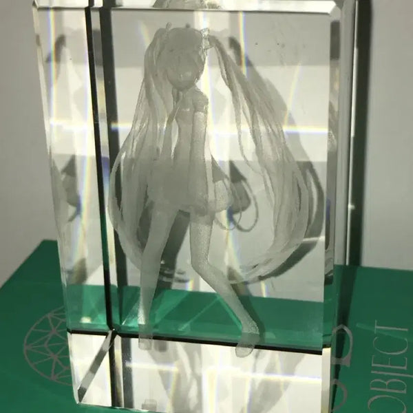[BUNJANG] Hatsune Miku 3D Crystal Object Laser Engraved Figure / 하츠네 미쿠 3D 크리스탈 오브젝트 판매합니다!