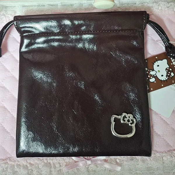 [BUNJANG] Sanrio Loriz Farm Kitty Pouch Zipper Brown / (일본정품/한정판) 산리오 로리즈팜 키티 조이개 파우치 브라운