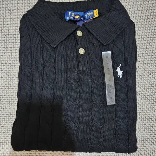 [BUNJANG] Polo Cable Knit Sweater / 폴로 꽈배기 니트