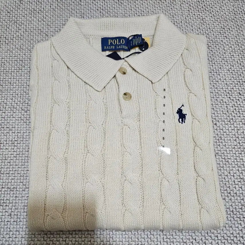 [BUNJANG] Polo Cable Knit Sweater / 폴로 꽈배기 니트