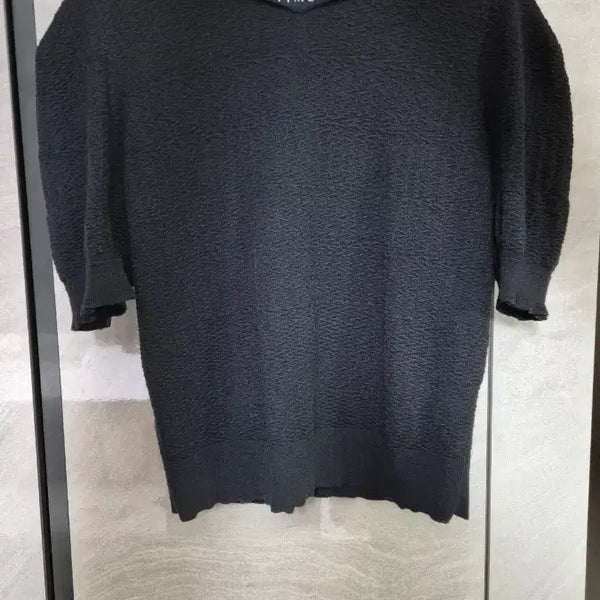 [BUNJANG] 21FW Johnny Collar Knit Short Sleeve Black / 21년 타임 조니 칼라 니트 반팔 블랙