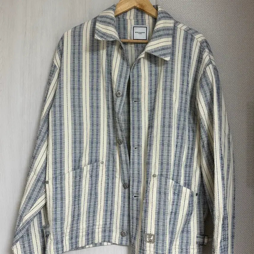[BUNJANG] Wooyoungmi White Textured Cotton Shirt Size 52 / (50) 26ss 우영미 화이트 텍스처 코튼 셔츠