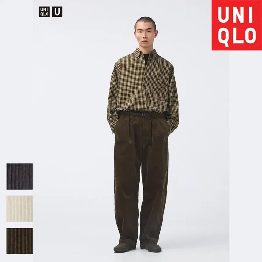 [BUNJANG] Uniqlo U Corduroy Tuck Wide Pants / (M) 유니클로U 코듀로이턱와이드팬츠