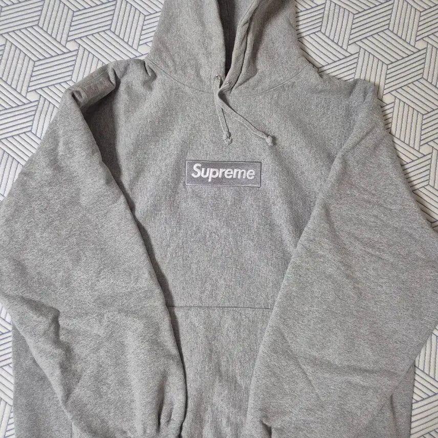 [BUNJANG] Supreme Box Logo Hooded Sweatshirt Heather Grey XL / 슈프림 박스로고 후드 스웨트셔츠 헤더 그레이 XL