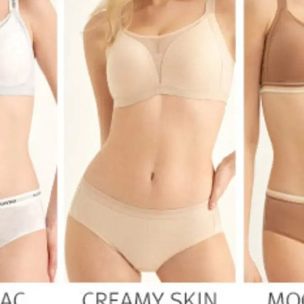 [BUNJANG] Playtex Active Non-Wired Bra Set Creamy Skin / (85C/100)플레이텍스 액티브 노와이어 브라세트 크리미스킨
