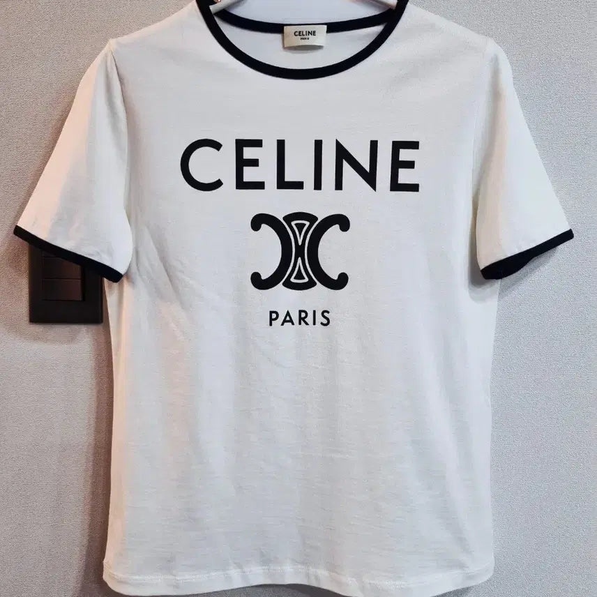 [BUNJANG] Celine Short Sleeve T-Shirt White / 90/ 셀린느 반팔티 화이트