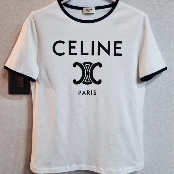 [BUNJANG] Celine Short Sleeve T-Shirt White / 90/ 셀린느 반팔티 화이트