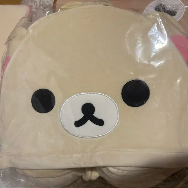 [BUNJANG] Rilakkuma Korilakkuma Hat Hoodie Neck Pillow / 코리락쿠마 모자 후드 목베게