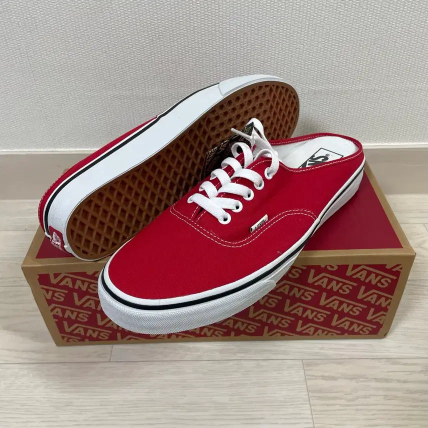 [BUNJANG] Vans Authentic Mule Red Sneakers / 반스/ 어센틱 뮬 레드/ 285