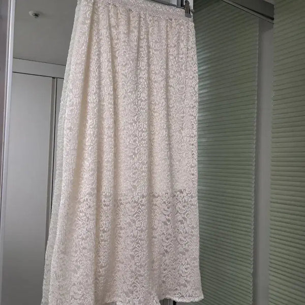 [BUNJANG] Egoist Duel G-Cut Ivory Long Skirt / 새옷 하늘하늘 롱스커트 에고이스트듀엘지컷보브