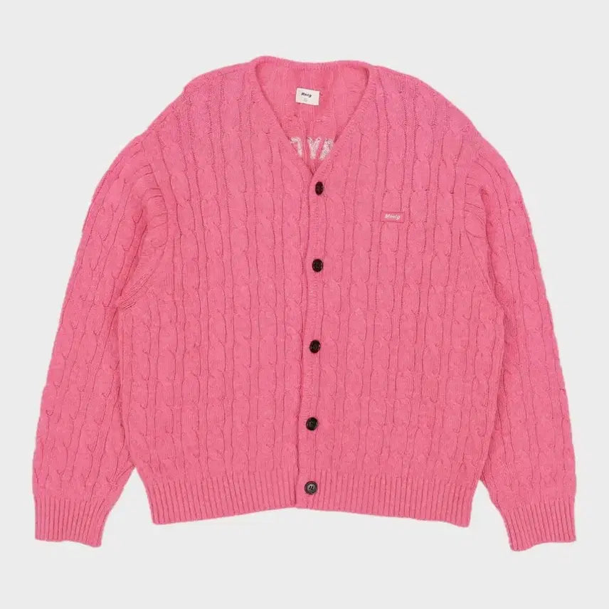[BUNJANG] MMLG CPC Cable Cardigan Pink / 착샷) 엠엠엘지 Mmlg CPC 케이블 가디건 핑크 스몰s (유니섹스)