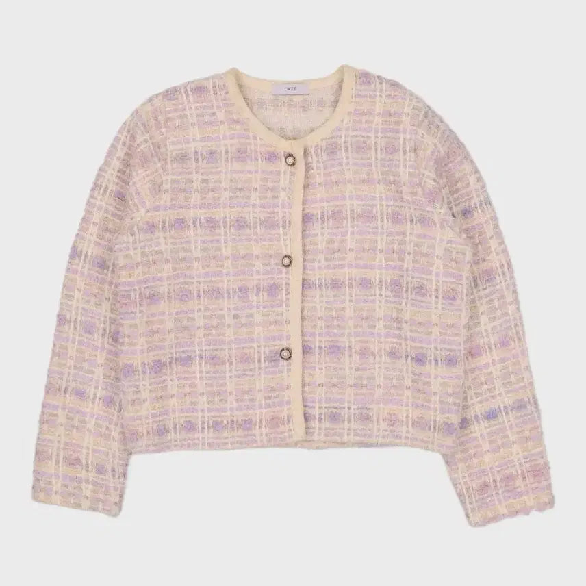 [BUNJANG] Twist Cardigan Pink Purple Free Size / 무배) 여성 트위 가디건 핑크 퍼플 프리사이즈