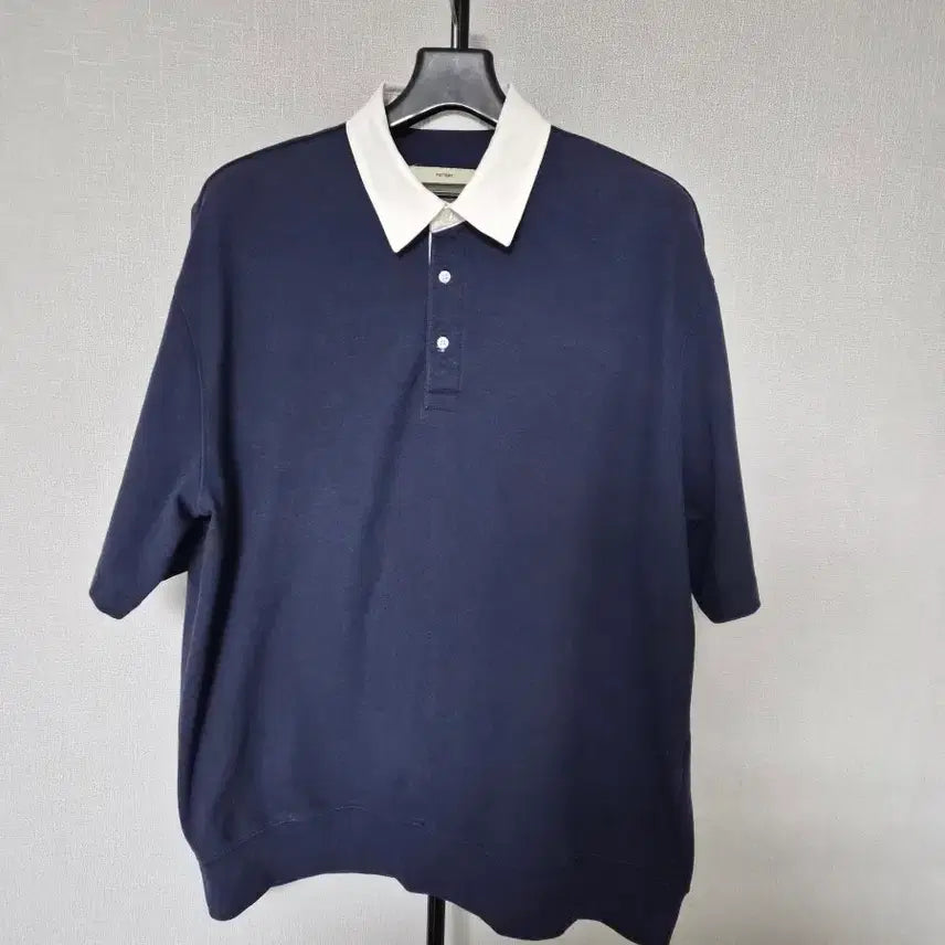 [BUNJANG] Pottery Rugby T-Shirt Navy Size L (2) / Pottery 포터리 2호 L 카라넥 티셔츠 M-반팔-561