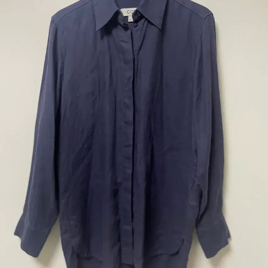[BUNJANG] COS Linen Shirt Navy EUR32 / 코스 린넨 셔츠