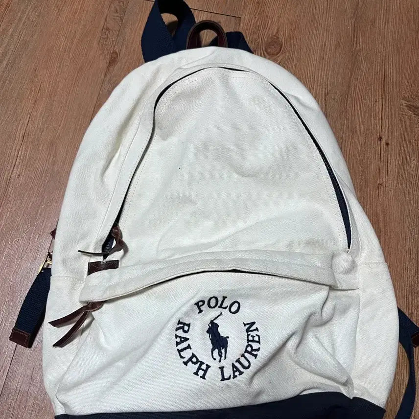 [BUNJANG] Polo Ralph Lauren Backpack Ivory Navy / 폴로 랄프로렌 백팩 아이보리 네이비