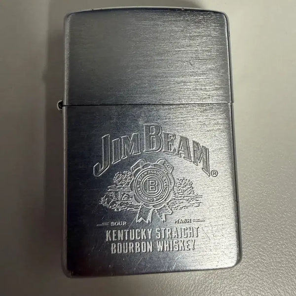[BUNJANG] Vintage Zippo Lighter - 1999 Jim Beam Brushed Chrome / 빈티지 ZIPPO 라이터 - 1999년 제품