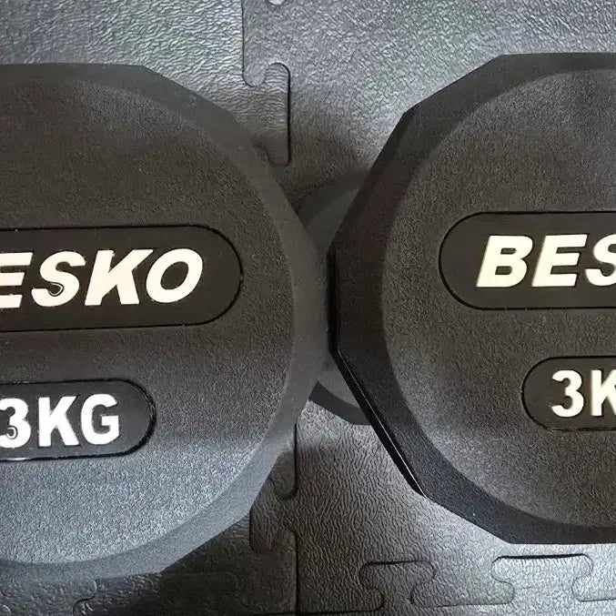 [BUNJANG] BESKO 3kg Dumbbell Pair / BESKO 덤벨 3KG 한쌍