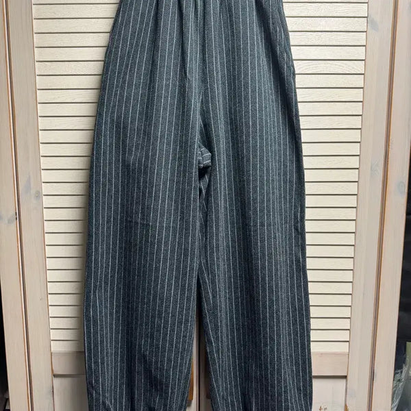 [BUNJANG] Honori Report Stripe Cotton Pants / 호노리포트 스트라이프 팬츠