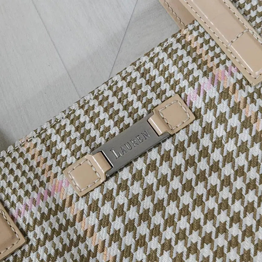 [BUNJANG] Polo Ralph Lauren Classic Check Tote Bag Beige / 모던한 클래식 폴로 랄프로렌 체크 토트백 베이지
