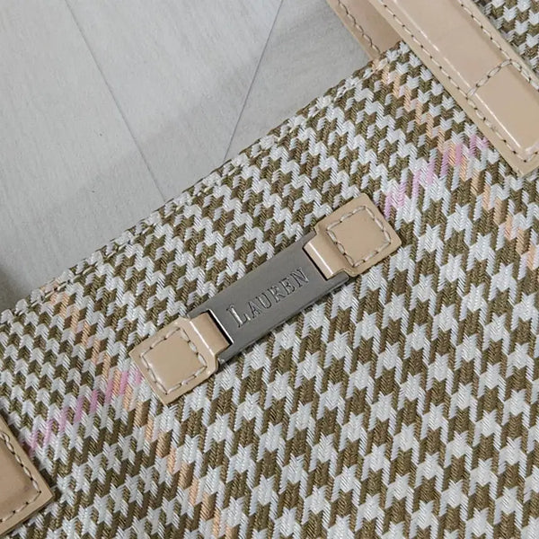[BUNJANG] Polo Ralph Lauren Classic Check Tote Bag Beige / 모던한 클래식 폴로 랄프로렌 체크 토트백 베이지